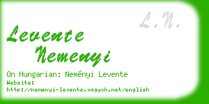 levente nemenyi business card